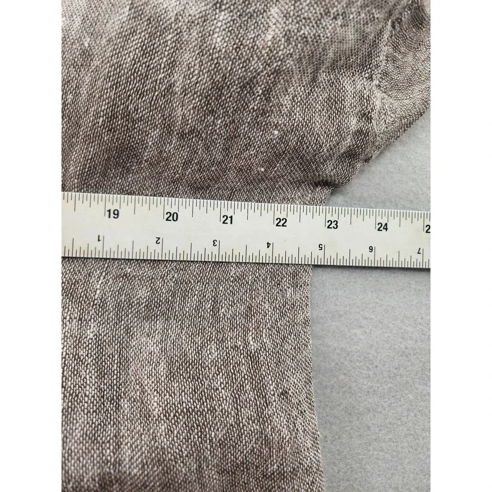 Pure Jill J. Jill 100% Linen Cardigan XS‎ Brown Marl Open Front Longline Sweater